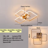 Lustre Galaxie | Luminaire Aluminium Doré ou Chromé, Éclairage LED pour Salon, Chambre - LUSTRINA
