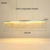 Lustre Aura Luxueuse | Chaînes dorées et abat-jours colorés pour une Ambiance Unique - LUSTRINA