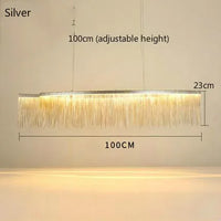 Lustre Aura Luxueuse | Chaînes dorées et abat-jours colorés pour une Ambiance Unique - LUSTRINA