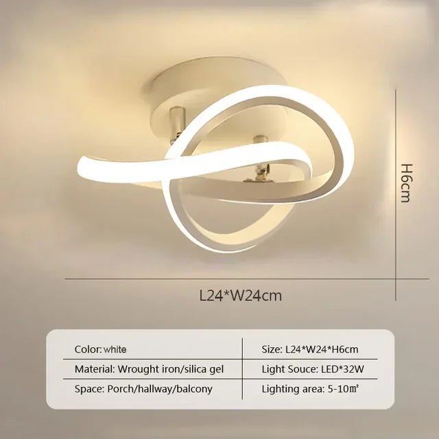 Anneaux Moderne LED | Luminaire noir ou blanc Led - LUSTRINA