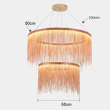 Lustre Aura Luxueuse | Chaînes dorées et abat-jours colorés pour une Ambiance Unique - LUSTRINA