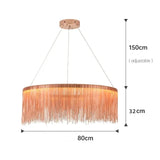 Lustre Aura Luxueuse | Chaînes dorées et abat-jours colorés pour une Ambiance Unique - LUSTRINA