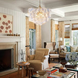 Lustre Bulles en Verre Nordic | Lustre à 4 ou 6 sources lumineuses pour Salon et Chambre - LUSTRINA