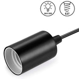 Kit de Suspension Luminaire E27 - Câble 1m/1,5m - Noir/Blanc - LUSTRINA