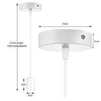 Kit de Suspension Luminaire E27 - Câble 1m/1,5m - Noir/Blanc - LUSTRINA