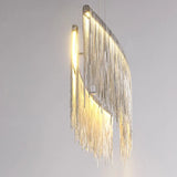 Lustre Aura Luxueuse | Chaînes dorées et abat-jours colorés pour une Ambiance Unique - LUSTRINA