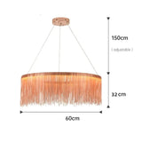 Lustre Aura Luxueuse | Chaînes dorées et abat-jours colorés pour une Ambiance Unique - LUSTRINA