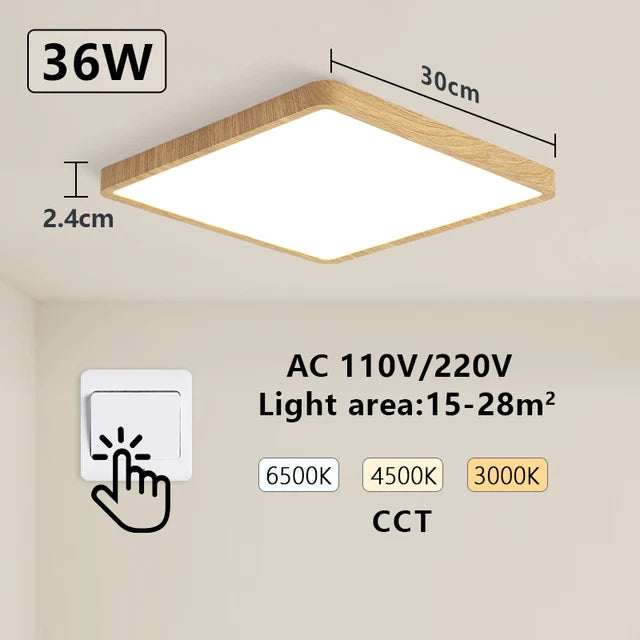 WoodSense | Plafonnier LED intelligent - LUSTRINA