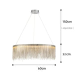 Lustre Aura Luxueuse | Chaînes dorées et abat-jours colorés pour une Ambiance Unique - LUSTRINA