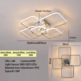 Lustre Galaxie | Luminaire Aluminium Doré ou Chromé, Éclairage LED pour Salon, Chambre - LUSTRINA