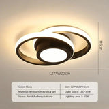 Anneaux Moderne LED | Luminaire noir ou blanc Led - LUSTRINA
