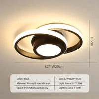 Anneaux Moderne LED | Luminaire noir ou blanc Led - LUSTRINA