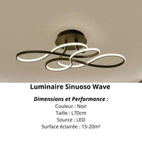 Sinuoso Wave | Éclairage Chic pour Salon - LUSTRINA