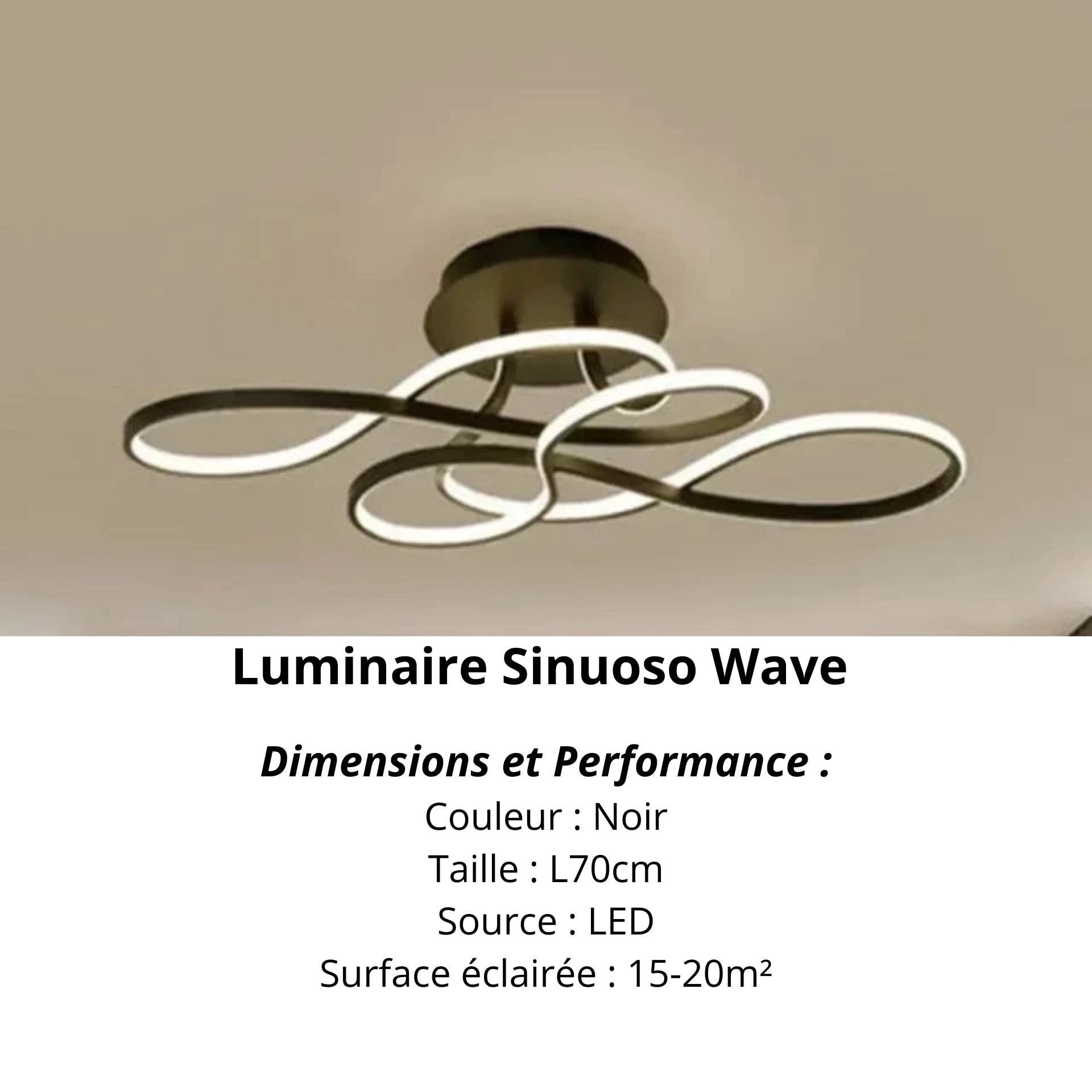 Sinuoso Wave | Éclairage Chic pour Salon - LUSTRINA