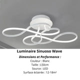 Sinuoso Wave | Éclairage Chic pour Salon - LUSTRINA
