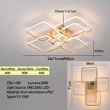 Lustre Galaxie | Luminaire Aluminium Doré ou Chromé, Éclairage LED pour Salon, Chambre - LUSTRINA