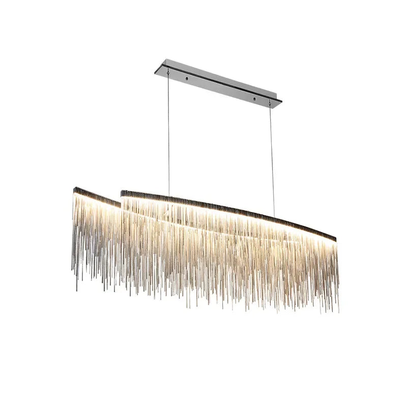 Lustre Aura Luxueuse | Chaînes dorées et abat-jours colorés pour une Ambiance Unique - LUSTRINA
