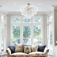 Lustre Bulles en Verre Nordic | Lustre à 4 ou 6 sources lumineuses pour Salon et Chambre - LUSTRINA