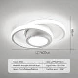 Anneaux Moderne LED | Luminaire noir ou blanc Led - LUSTRINA