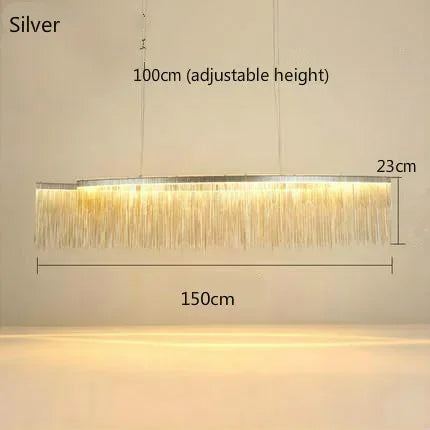 Lustre Aura Luxueuse | Chaînes dorées et abat-jours colorés pour une Ambiance Unique - LUSTRINA