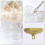 Lustre Bulles en Verre Nordic | Lustre à 4 ou 6 sources lumineuses pour Salon et Chambre - LUSTRINA
