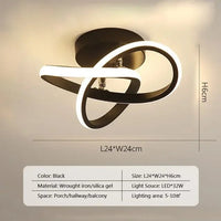 Anneaux Moderne LED | Luminaire noir ou blanc Led - LUSTRINA