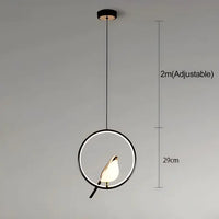 Oiseau d'Ébène | Suspension LED en Aluminium prestige pour Décoration Élégante - LUSTRINA