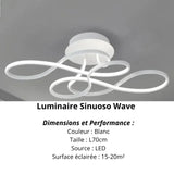 Sinuoso Wave | Éclairage Chic pour Salon - LUSTRINA