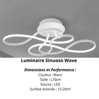 Sinuoso Wave | Éclairage Chic pour Salon - LUSTRINA