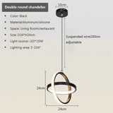 Orbitale LED | Suspension chic Noir ou Blanc - LUSTRINA
