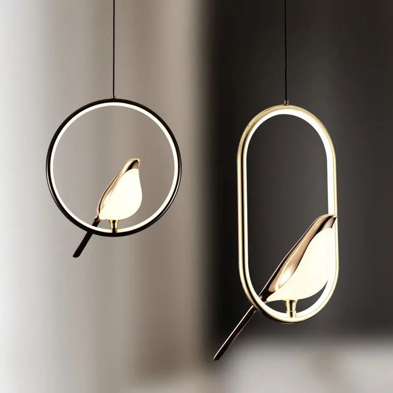 Oiseau d'Ébène | Suspension LED en Aluminium prestige pour Décoration Élégante - LUSTRINA