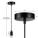 Kit de Suspension Luminaire E27 - Câble 1m/1,5m - Noir/Blanc - LUSTRINA
