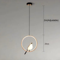 Oiseau d'Ébène | Suspension LED en Aluminium prestige pour Décoration Élégante - LUSTRINA