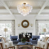 Lustre Bulles en Verre Nordic | Lustre à 4 ou 6 sources lumineuses pour Salon et Chambre - LUSTRINA