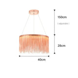Lustre Aura Luxueuse | Chaînes dorées et abat-jours colorés pour une Ambiance Unique - LUSTRINA