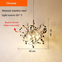 Lustre Arbre Dandelion | Lustre doré ou argenté pour une touche de luxe et de modernité - LUSTRINA