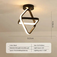 Anneaux Moderne LED | Luminaire noir ou blanc Led - LUSTRINA