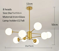 Lustre Douceur | Éclairage Élégant pour Salon et Chambre, Disponible en plusieurs tailles - LUSTRINA