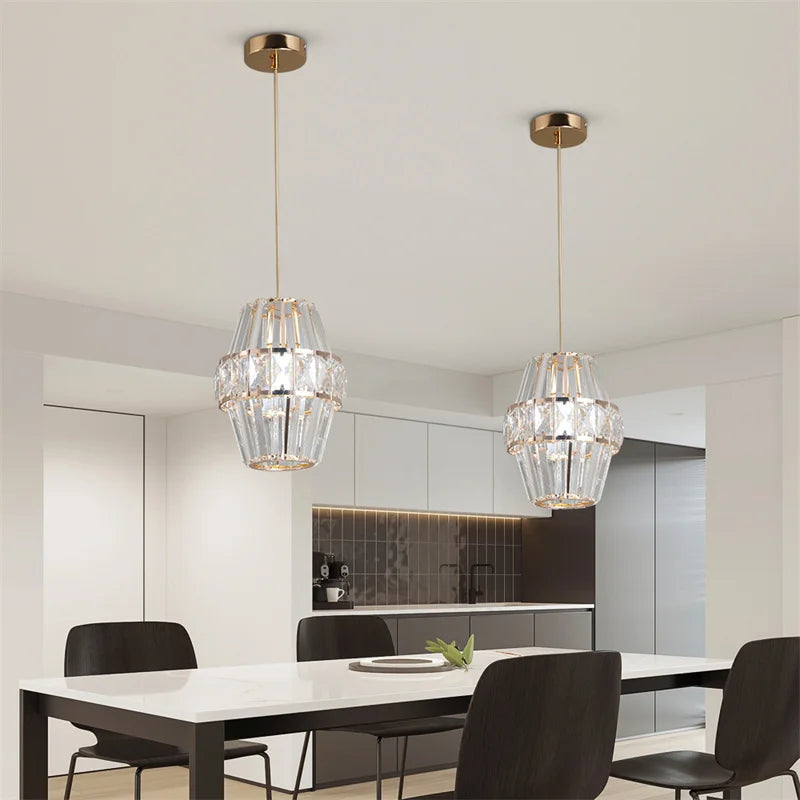 Lustre Cristalys | Suspension en verre, disponible en Pièce Unique ou Ensemble de 2 - LUSTRINA