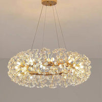 Lustre Européen Dandelion | Lustre Doré Premium pour Salon, Disponible en Deux Modèles - LUSTRINA