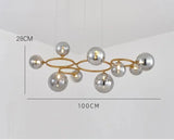 Lustre Magic Beans | Lustre Tendance en Verre Fumé pour Salon, Salle à Manger et Chambre - LUSTRINA