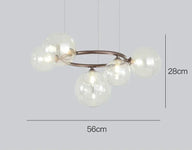Lustre Magic Beans | Lustre Tendance en Verre Fumé pour Salon, Salle à Manger et Chambre - LUSTRINA