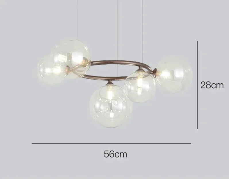 Lustre Magic Beans | Lustre Tendance en Verre Fumé pour Salon, Salle à Manger et Chambre - LUSTRINA
