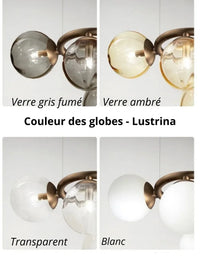 Lustre Magic Beans | Lustre Tendance en Verre Fumé pour Salon, Salle à Manger et Chambre - LUSTRINA