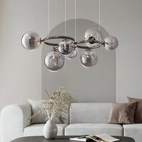 Lustre Magic Beans | Lustre Tendance en Verre Fumé pour Salon, Salle à Manger et Chambre - LUSTRINA