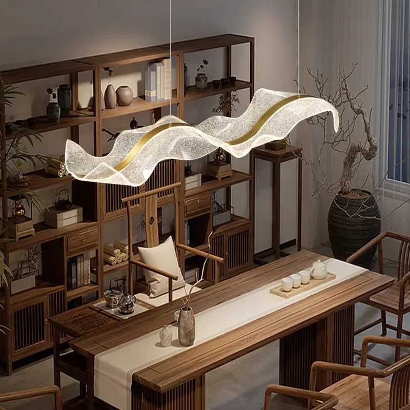 Lustre Fluidité | Luminaire Créatif en Acrylique, Éclairage Moderne pour Cuisine, Bar et Salle à Manger - LUSTRINA
