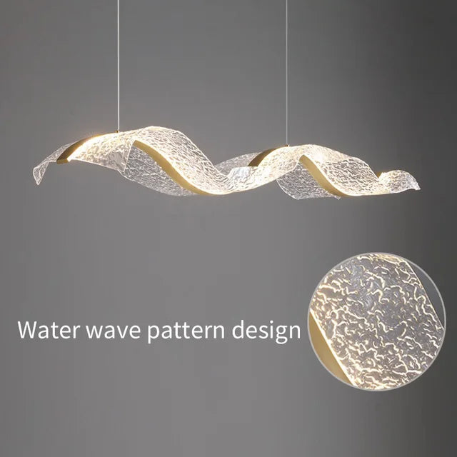 Lustre Fluidité | Luminaire Créatif en Acrylique, Éclairage Moderne pour Cuisine, Bar et Salle à Manger - LUSTRINA