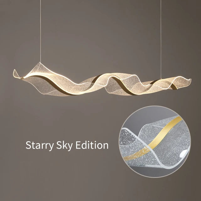 Lustre Fluidité | Luminaire Créatif en Acrylique, Éclairage Moderne pour Cuisine, Bar et Salle à Manger - LUSTRINA
