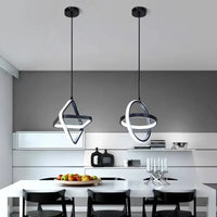Orbitale LED | Suspension chic Noir ou Blanc - LUSTRINA