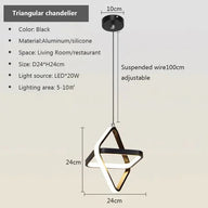 Orbitale LED | Suspension chic Noir ou Blanc - LUSTRINA